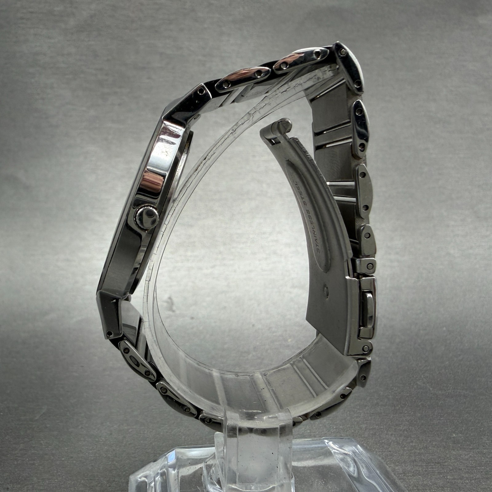 Technos Watch Men 33mm Silver Dial Silver Tone Round TBM674 New Battery