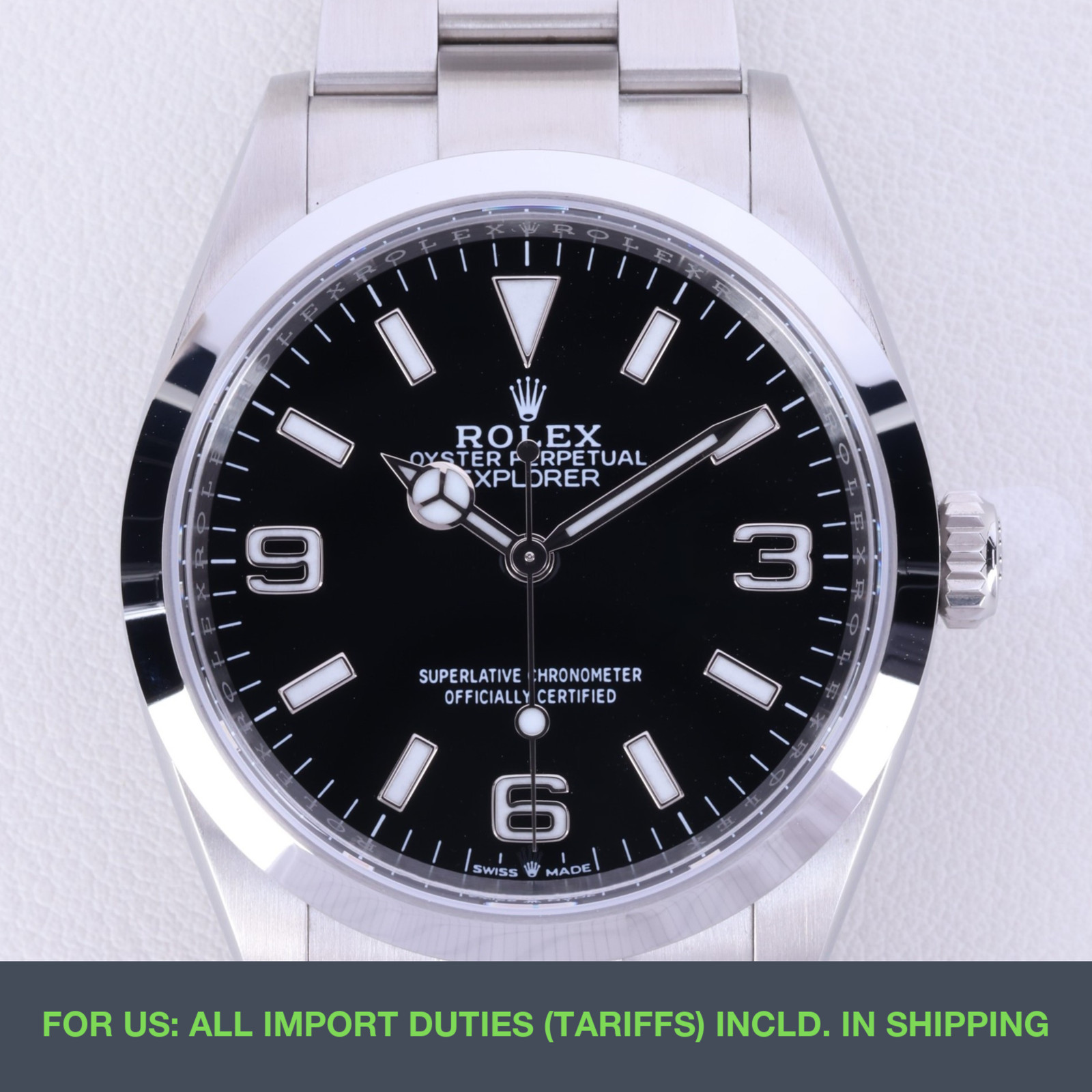 Rolex Explorer 36 124270 36mm Black Dial Full Set New