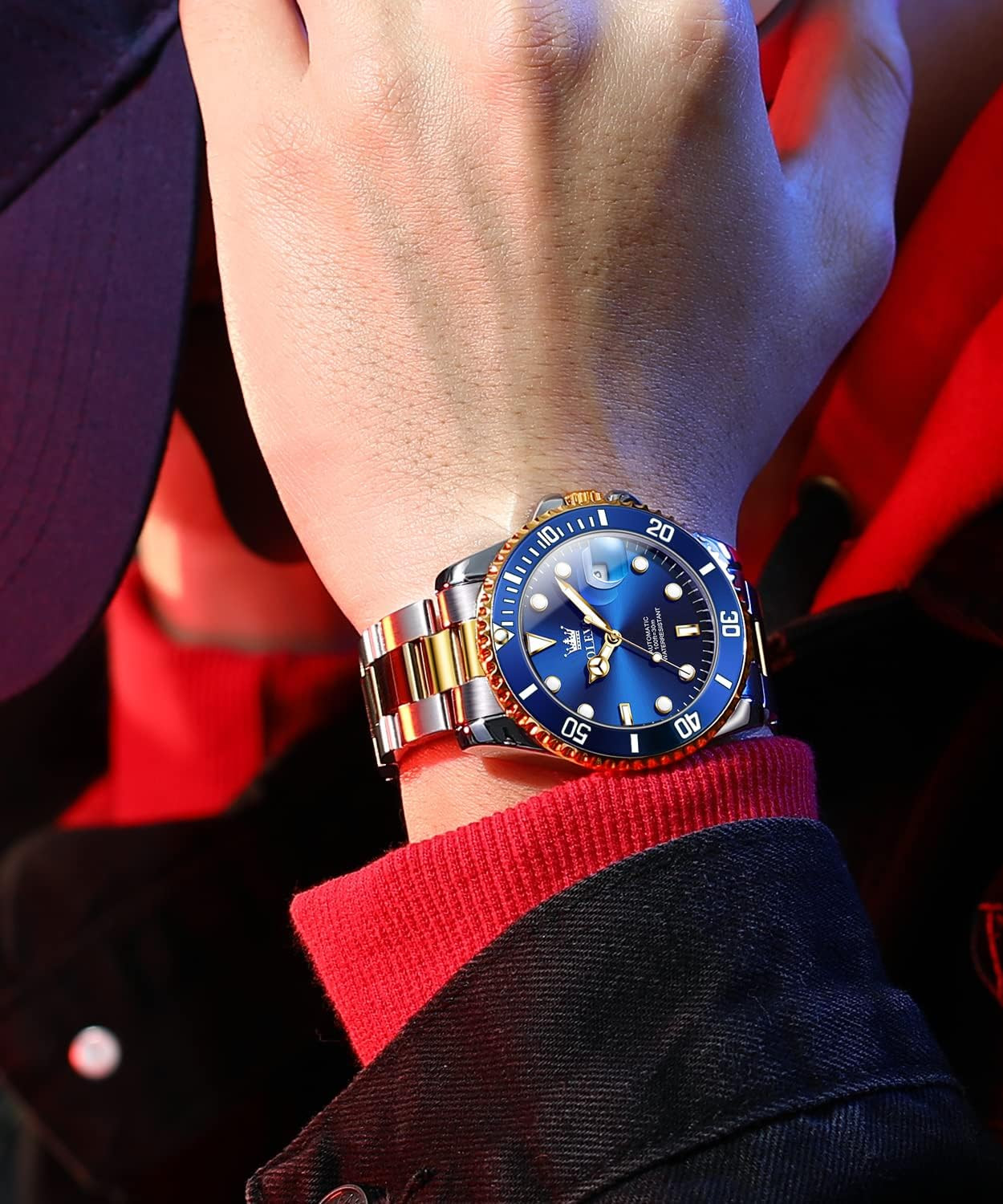 Luxury Men’s Waterproof Automatic Watch – Big Face & Luminous Design