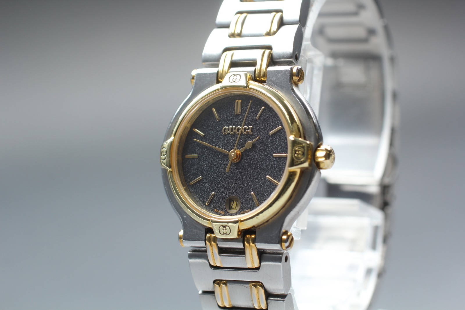[Near MINT] Vintage GUCCI 9000L 25mm Black Dial Quartz Women’s Watch From JAPAN