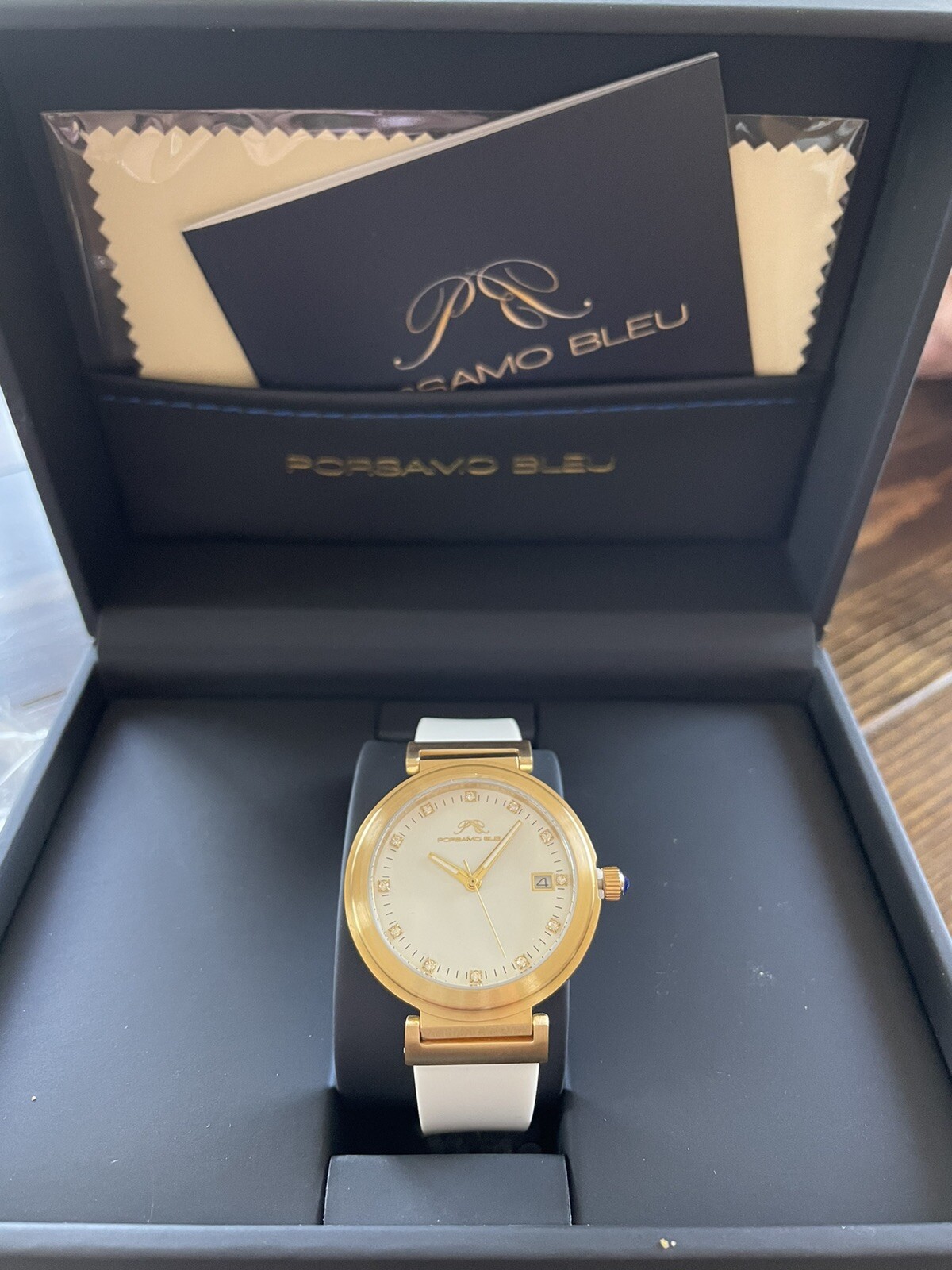 Porsamo Bleu Dahlia Stainless Steel Womans Watch NEW with box and tags.
