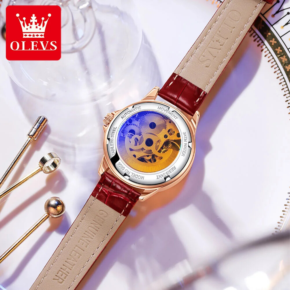 OLEVS Waterproof Luminous Diamonds Dials Automatic Mechanical Watch Women’s