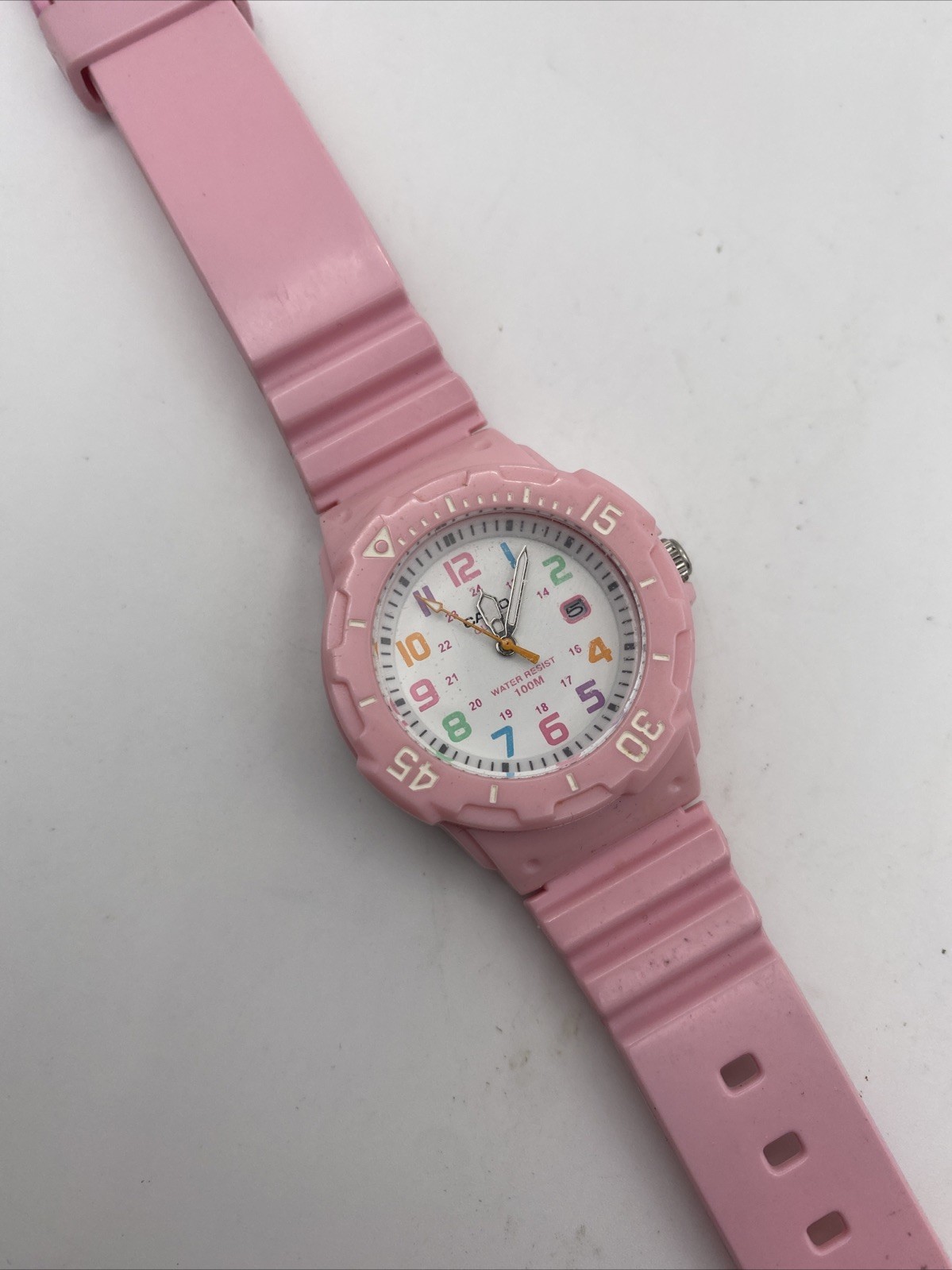 90’s Casio LRW-200H Women’s Digital Bi Directional Rotating Bezel Watch New Batt