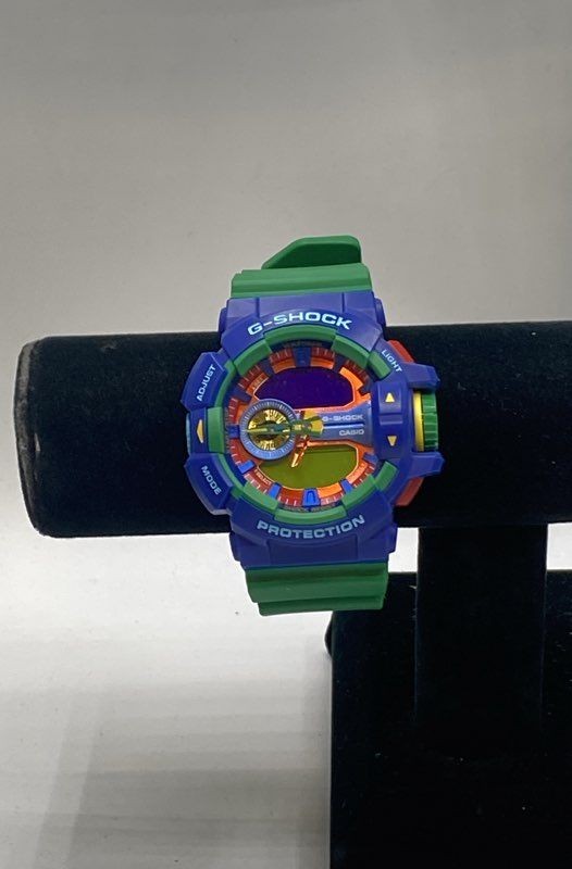 Casio G-Shock GA-400 Hyper Colors Blue Green Analog Digital Men’s Watch