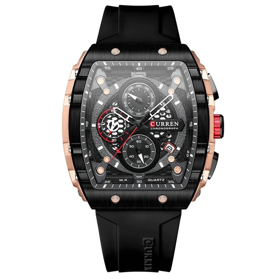 Curren Quartz Chronograph 3ATM Luminous Black Strap Men’s Watch