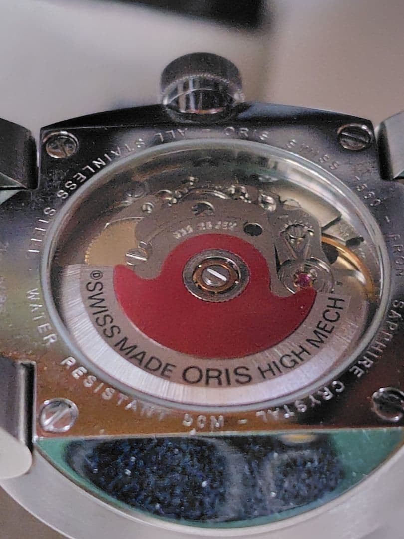 ORIS Williams Black Dial Blue Second Hand Tip Stainless Steel Day Date