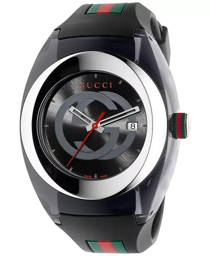 Gucci Sync XXL YA137101 Men’s Quartz Rubber Band Watch New In Box