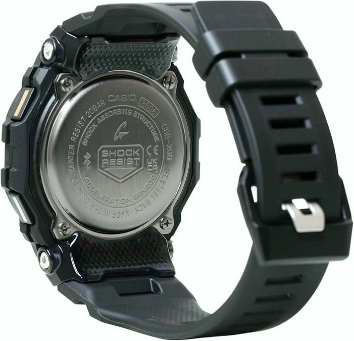 Casio G Shock GBD200 1A1 G Squad Digital Fitness Watch Black Resin 48.4mm