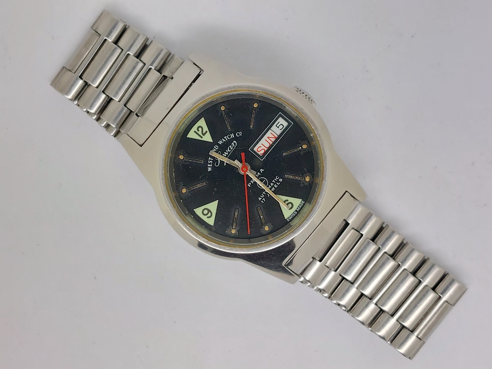 Vintage West End Watch Co Automatic Men’s Watch Day-Date ETA 2846 Swiss Made
