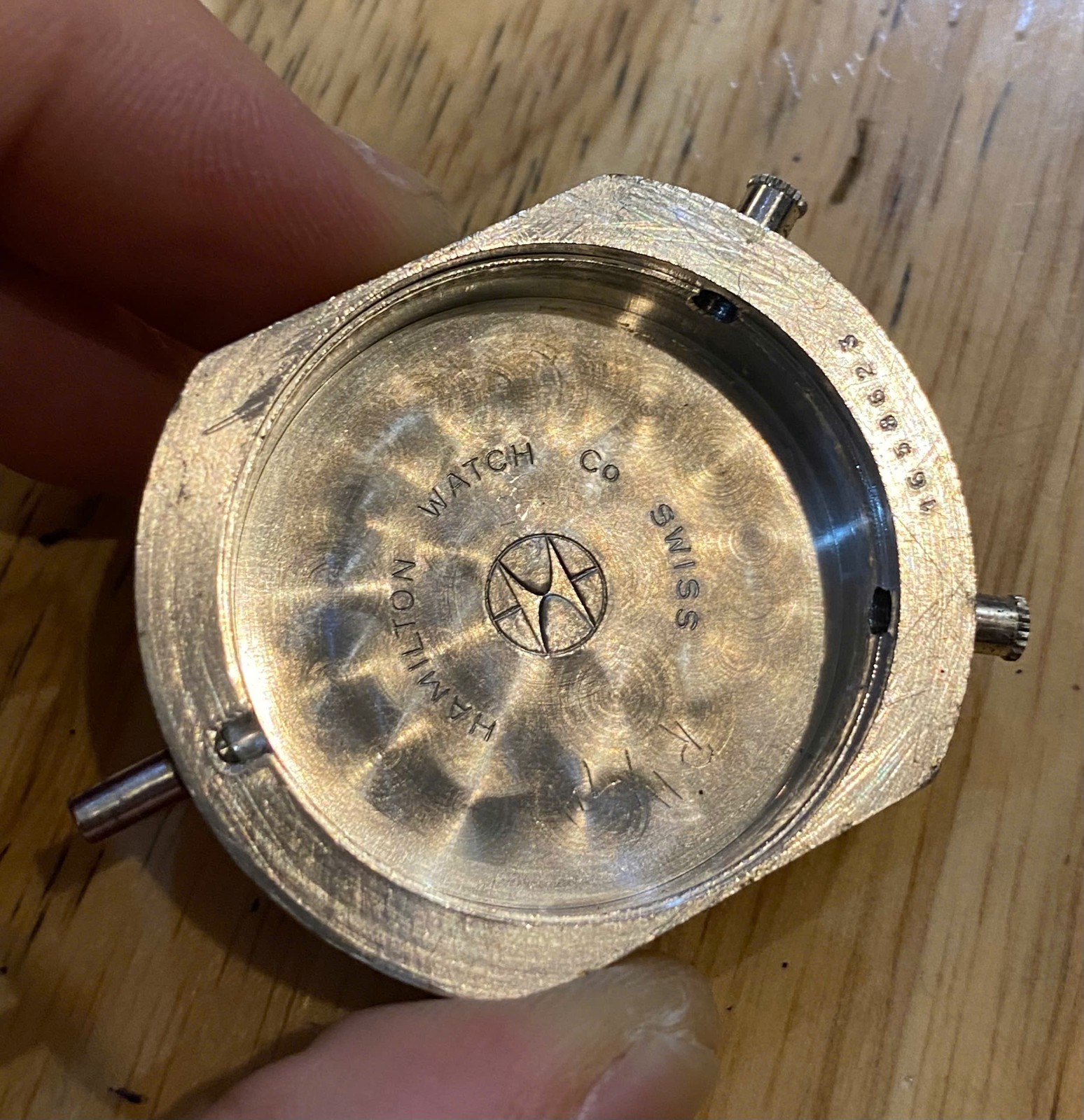 vintage Rare Hamilton Case, Dial, Crystal Only Panda Cal 11 Part Repair/Project