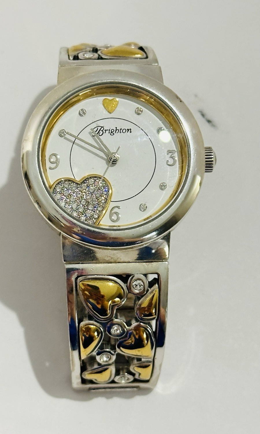 Brighton Gramercy Park Women’s Quartz Analog Two-Tone Heart Bracelet Watch
