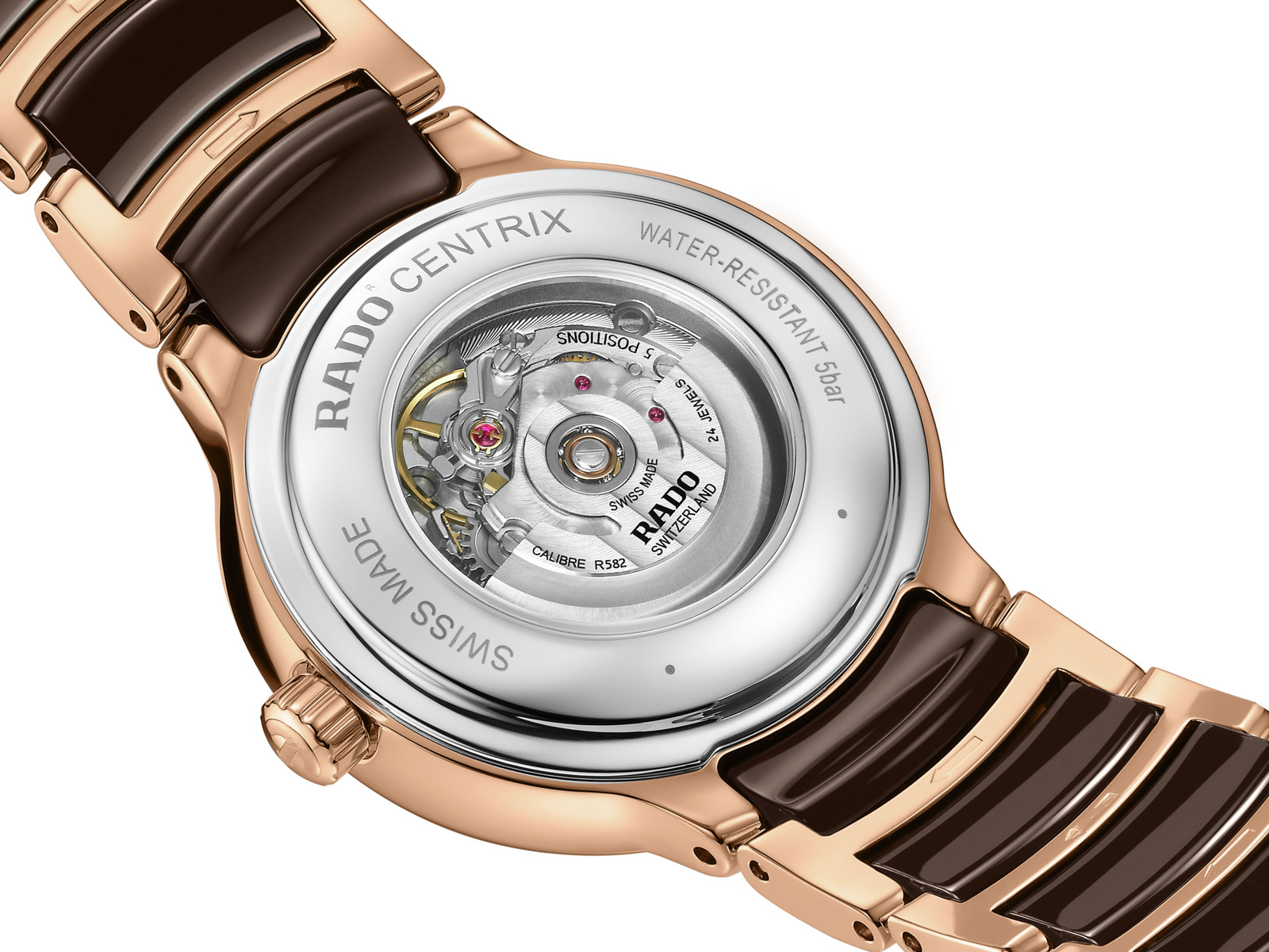 New Rado Centrix Automatic Stainless Steel Brown Dial Women’s Watch R30019302