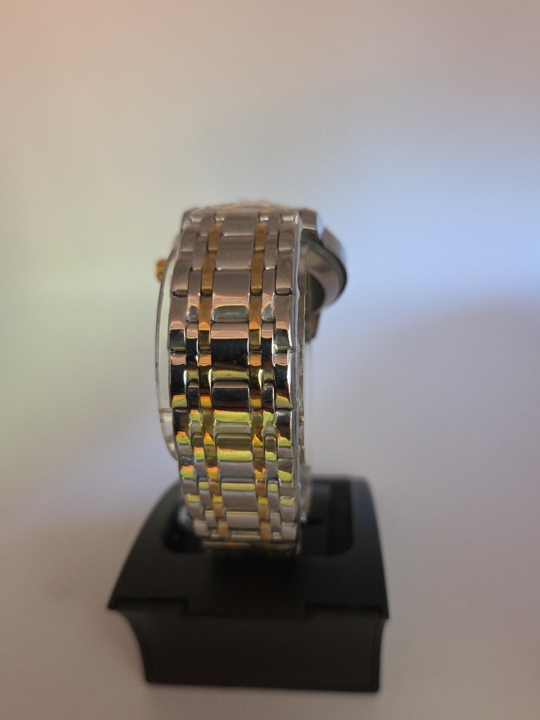 Lavaredo Automatic Skeleton Watch Men 42mm Black Gold Silver Tone 8.25″ WRIST