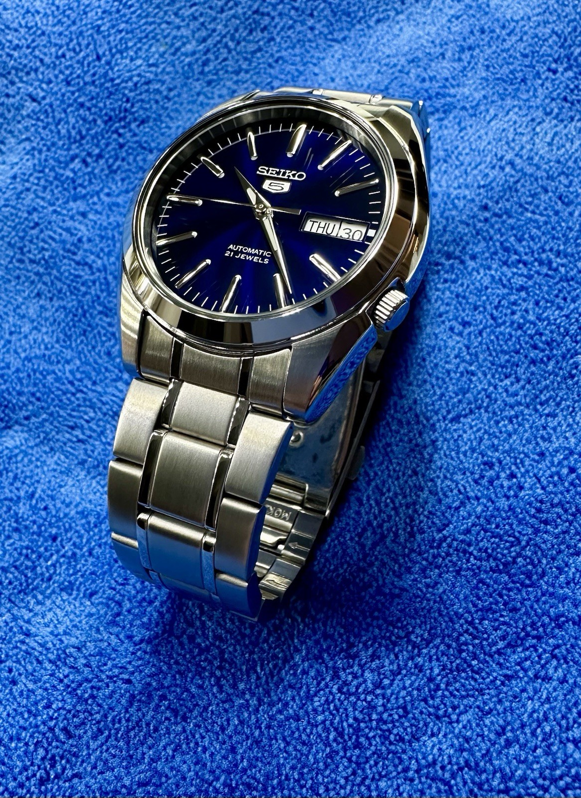 Seiko SNKL43 and SNKL41 Bundle, Blue And Silver Dial Watches