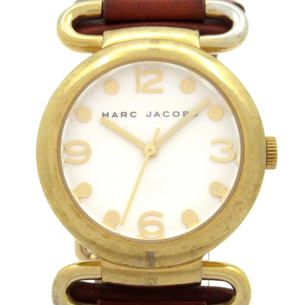 [A1_R] Marc Jacobs White Dial Stainless Steel Case Ladies Watch [n5x]