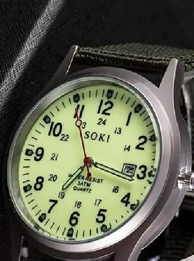 Super Luminous Soki Quartz Watch – new – Men’s Military Style Watch