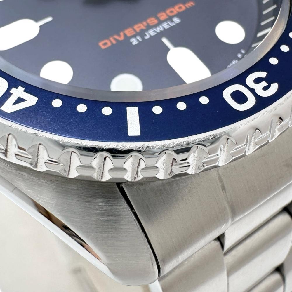 SEIKO 7S26-0020 Diver Automatic Day-Date Pepsi Bezel Navy Dial JDM Watch Used