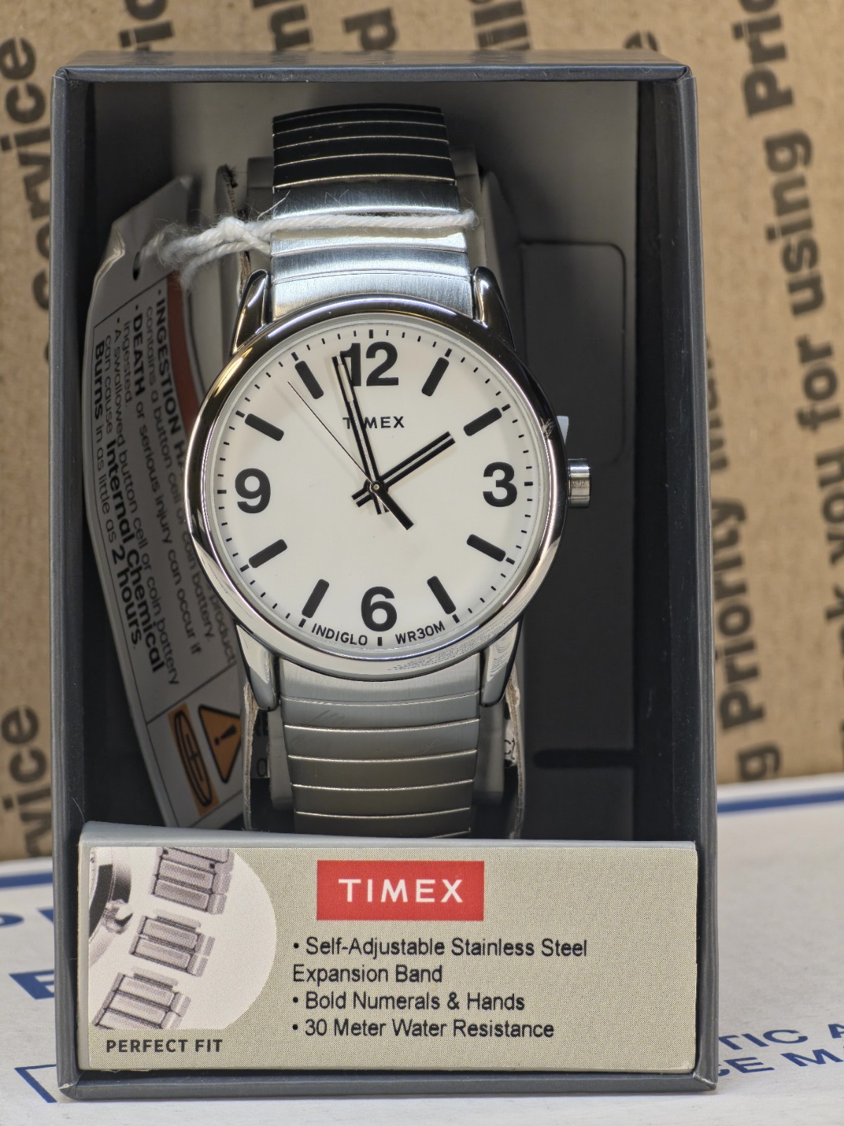 Timex Easy Reader Perfect Fit Self-Adjustable Expansion Band ~ TW2U98800 (New)