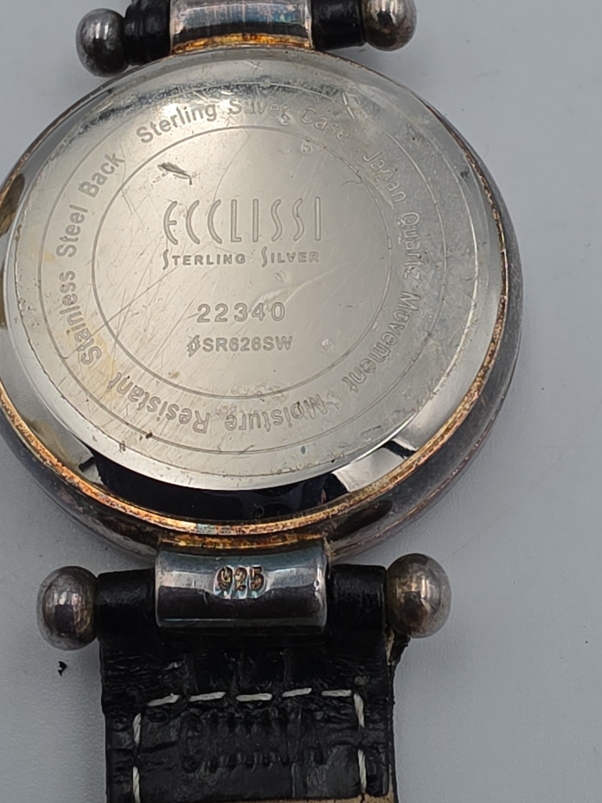 Ladies Ecclissi Sterling Silver MOP Dial Watch – 22340 Glow In The Dark Dial