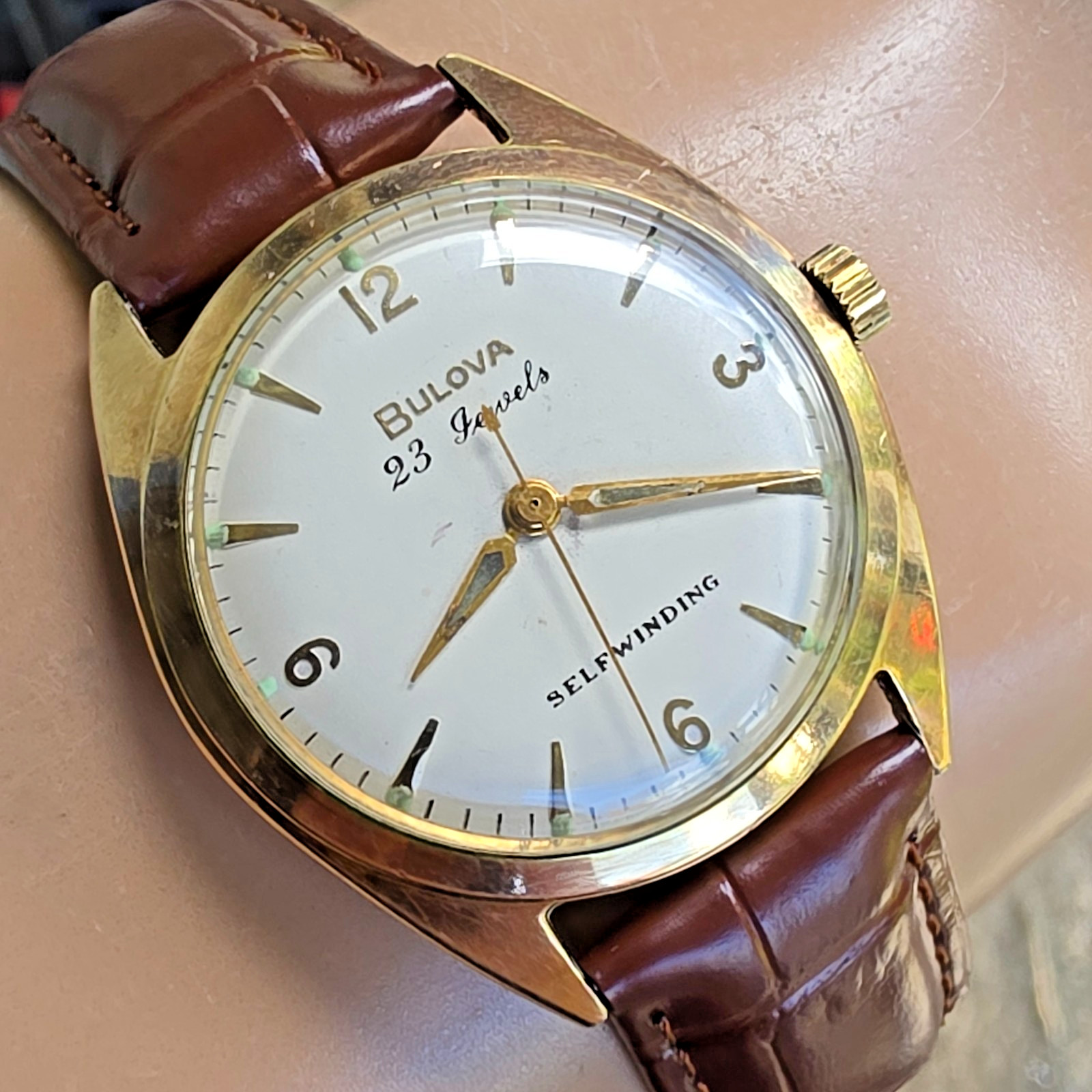 Vintage BULOVA men’s automatic watch 10BZAC 23Jewels 10K RGP USA 1961