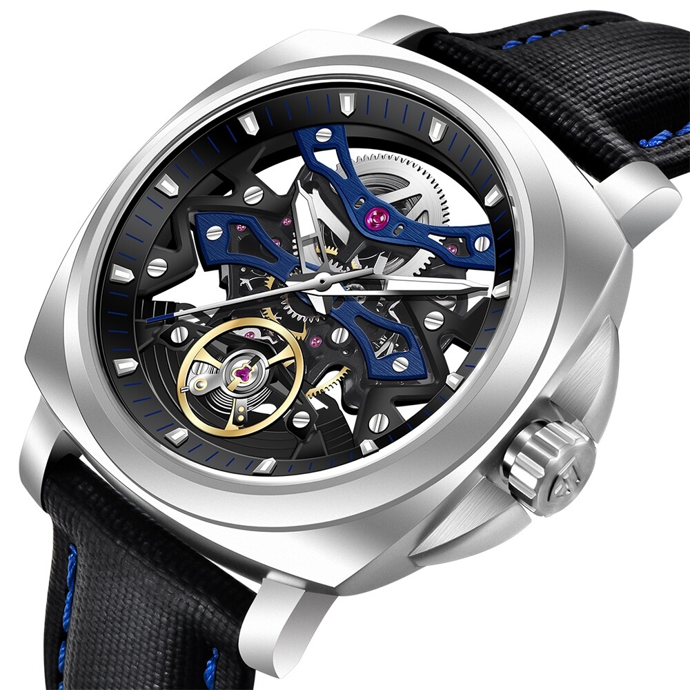 Men’s Automatic Mechanical Watch 100M Waterproof Sapphire Glass Luminous Hollow