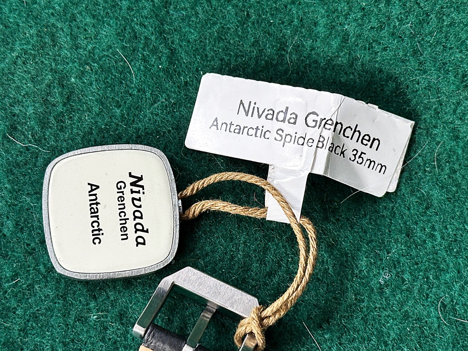 Nivada Grenchen Antarctic Spider Black Dial, classic 35mm size, New, Never Worn