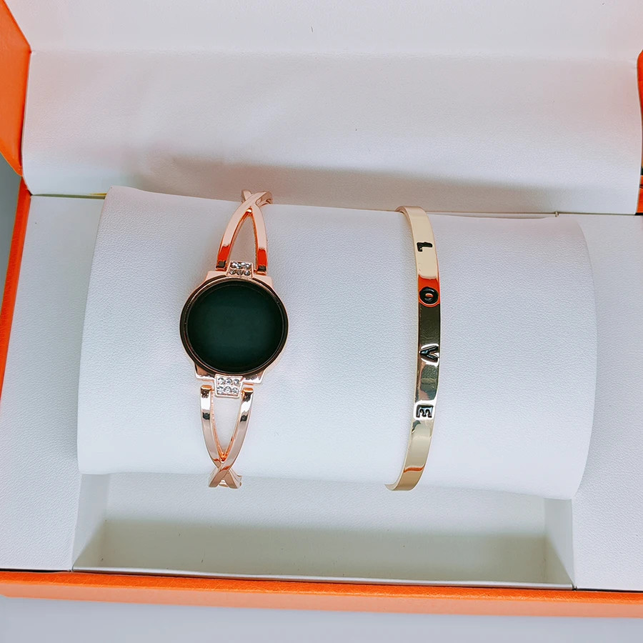 LED Electronic Watch with Bracelet for Women Girls Touch Control Screen Digital