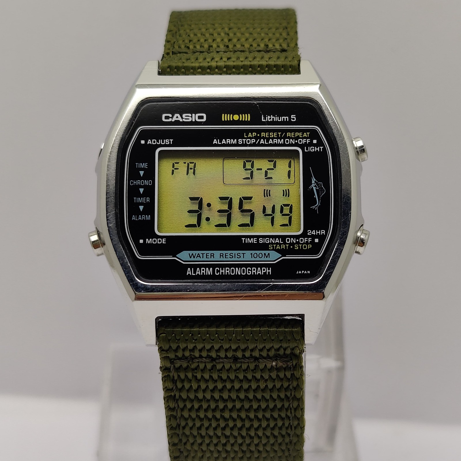 Vintage Casio Marlin H101 106 Digital Chronograph/Timer/Alarm 1980s Men’s Watch