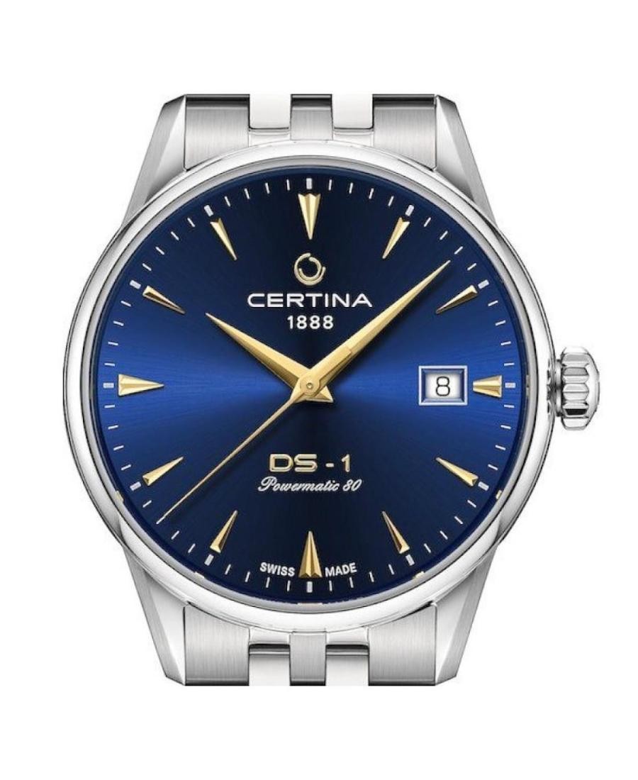 CERTINA Men Analog Automatic Casual Watch Classic Dress Blue Dial Waterproof Rou