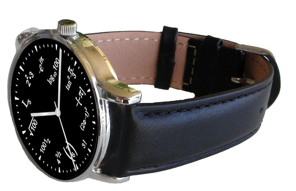 “Math Dial” Large Theme Watch Has Physics Equation At Each Hour Indicator