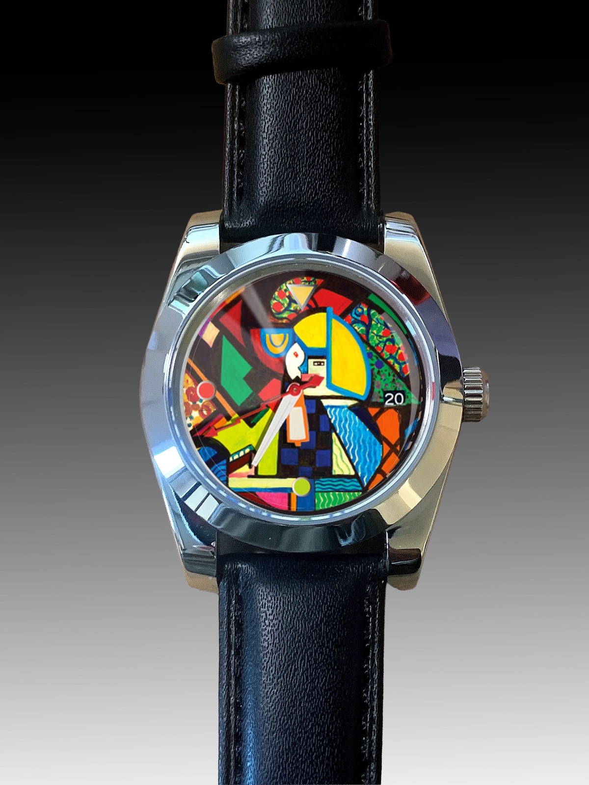 Custom Modern Art Watch – Automatic – Handmade Artistic Timepiece