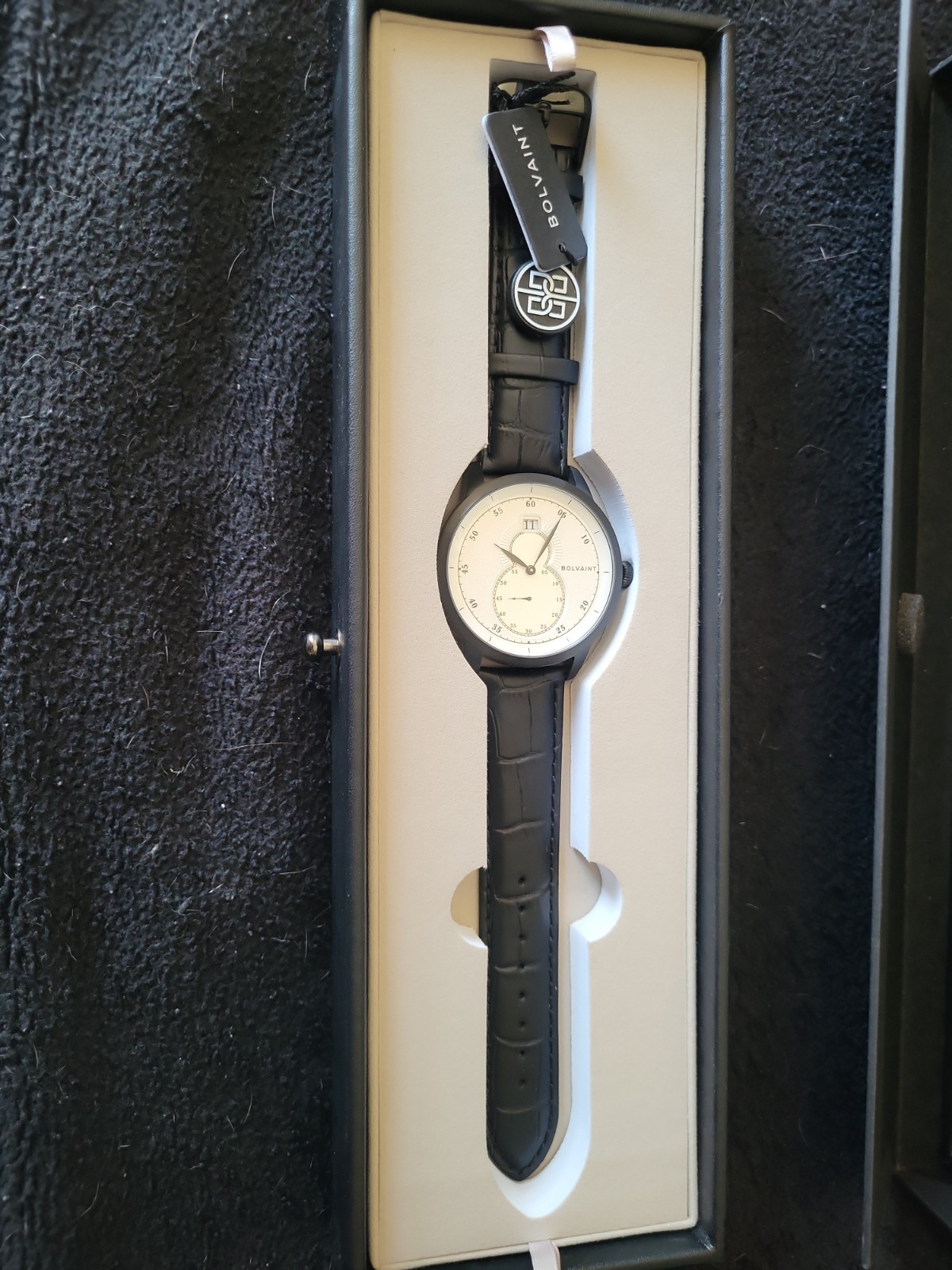 New Open Box Bolvaint Mallory Blanc in Black Onyx Men’s Watch 45mm