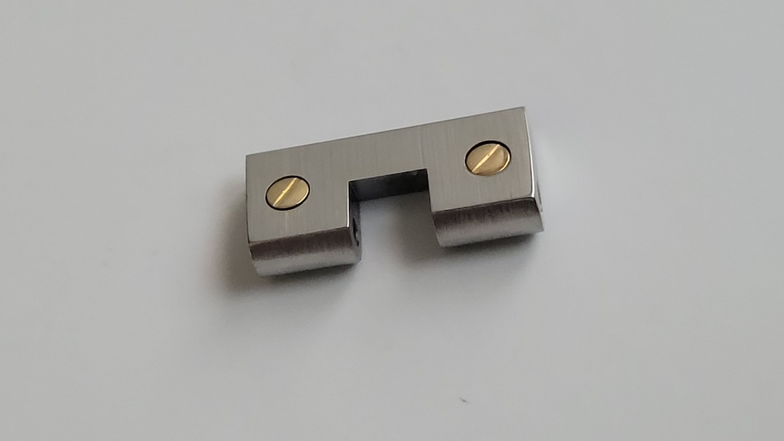Cartier Santos Authentic Case Push Pin Locking Link,SS & Gold 15.7MM,Excellent