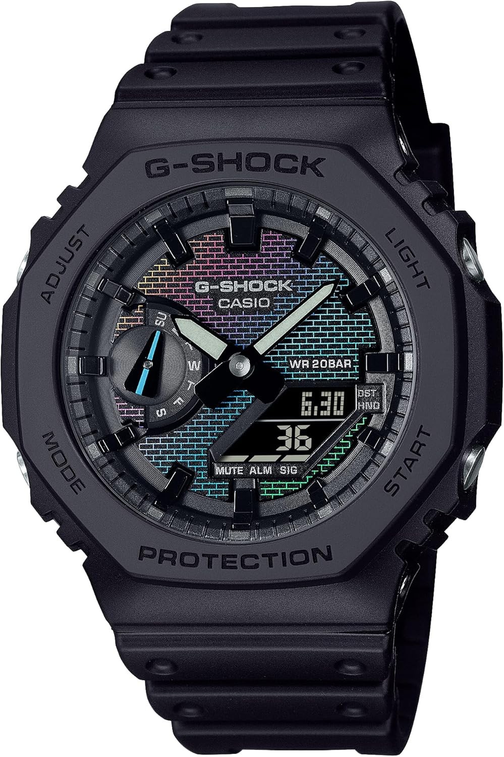 Casio G-Shock GA-2100RW-1AJF Rainbow Brick Pattern Ana-Digi Biomass Resin JDM