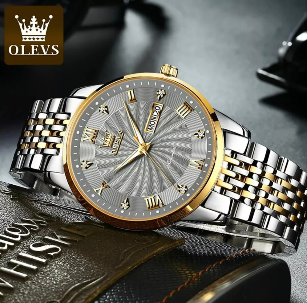 Automatic Mechanical Waterproof Luxury OLEVS Men’s Watch Date Men Strap