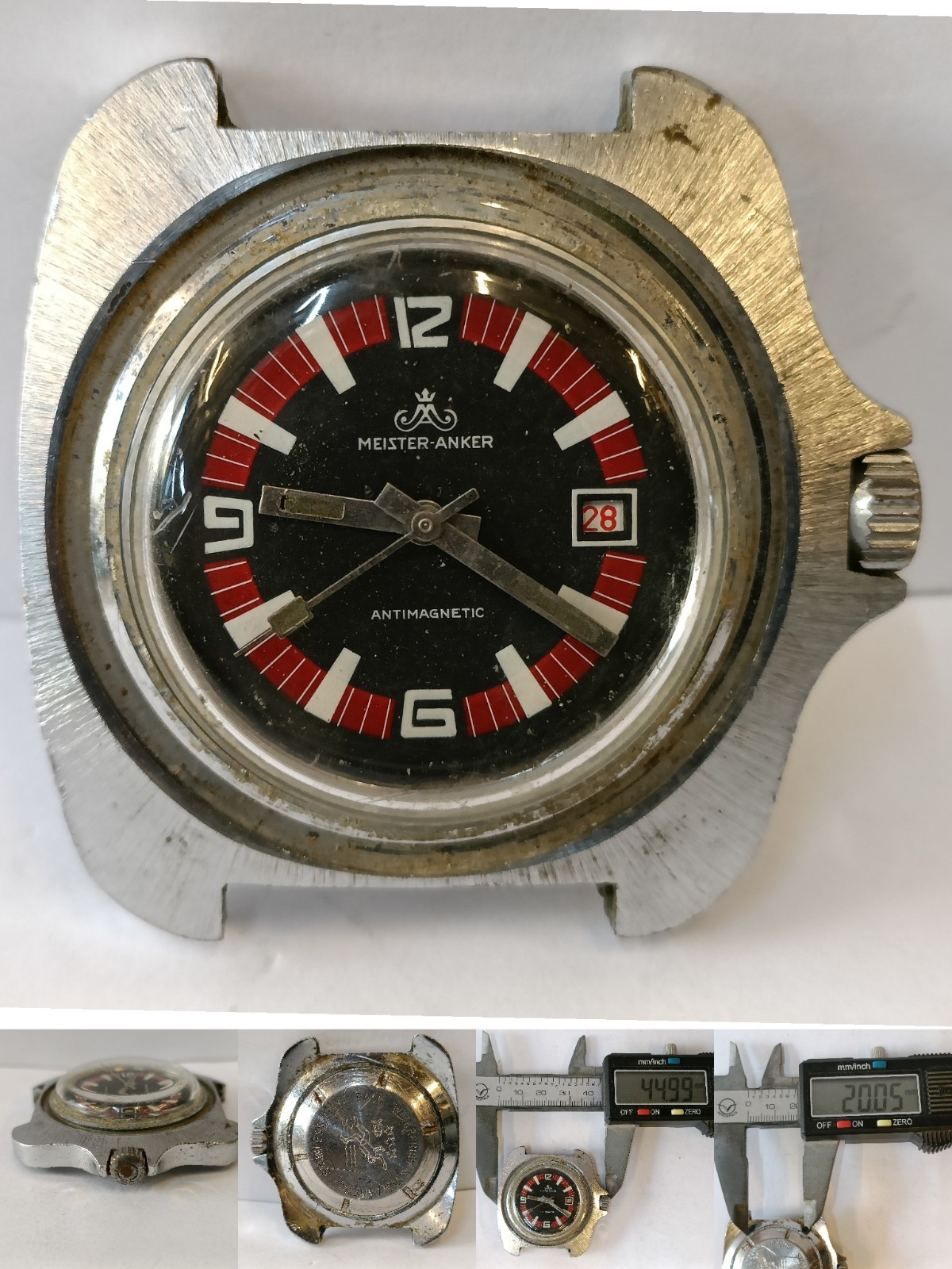 WITHOUT BEZEL NOT WORKING REPAIR SPARE FOR PARTS MEISTER-ANKER WINDING MEN’S