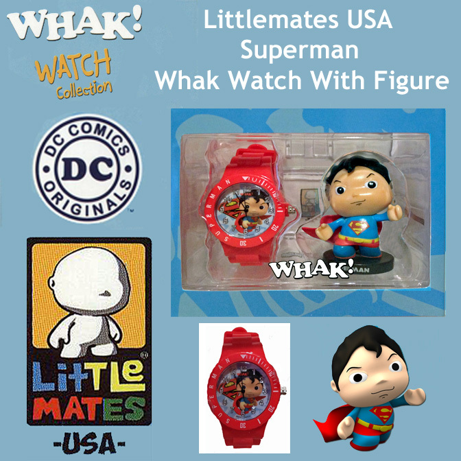Littlemates USA Superman Whak! Watch With Figure