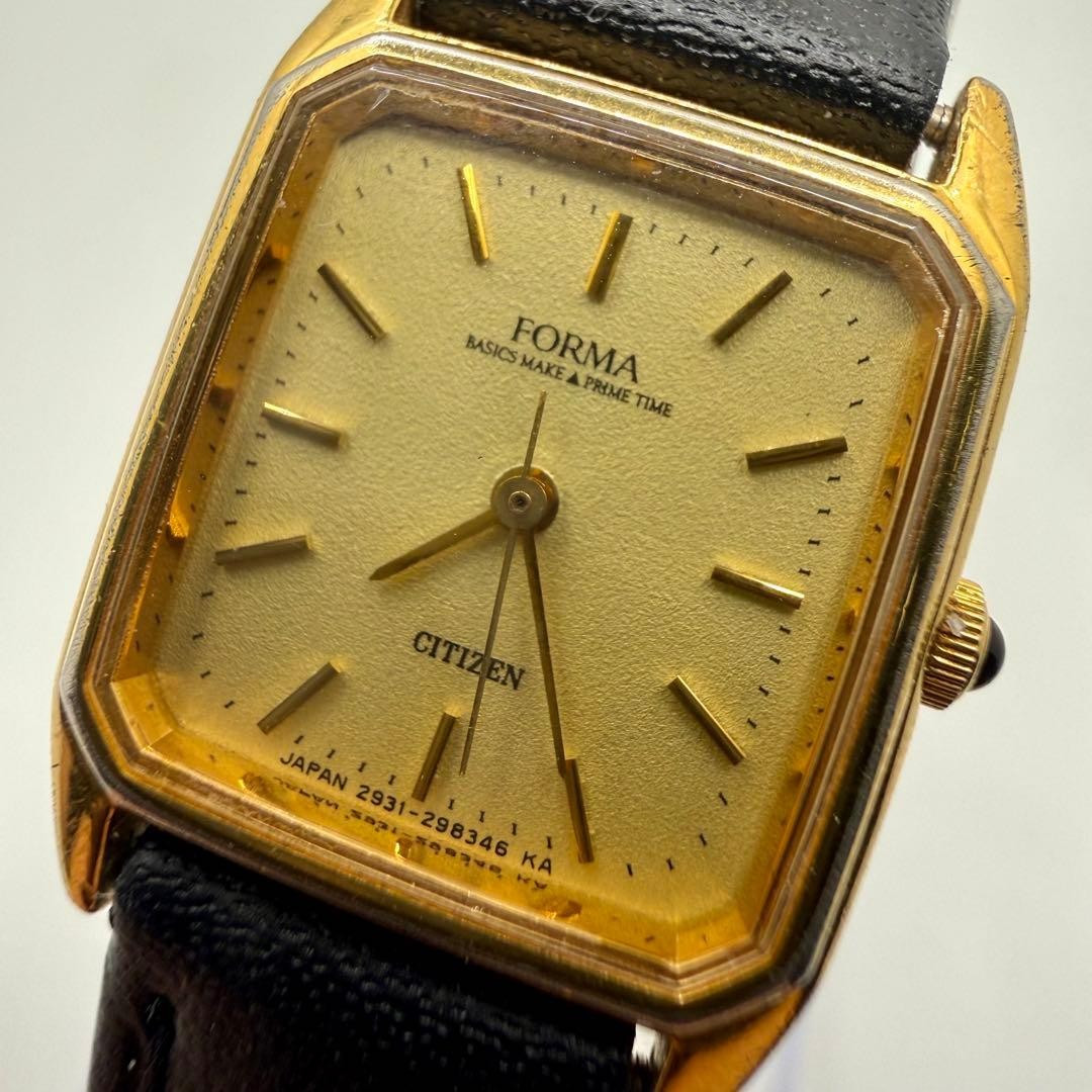 Working condition, new battery included. CITIZEN FORMA Octagon watch, gold plate