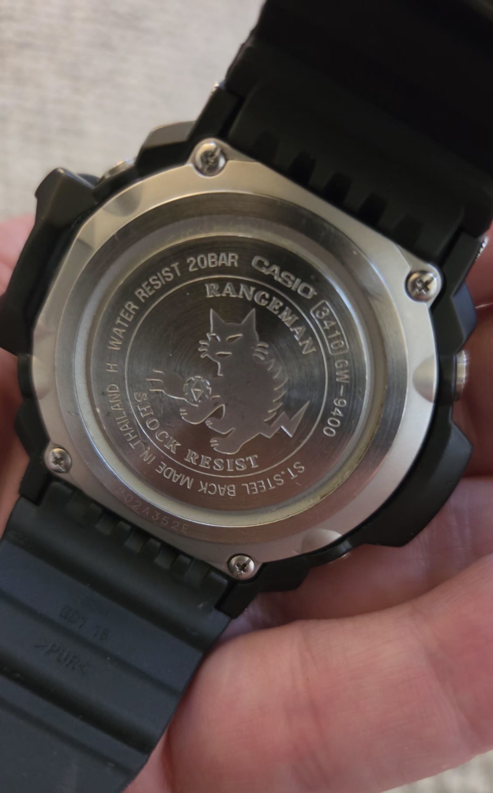 Casio G-SHOCK Rangeman GW9400-1 Digital Solar Atomic/Radio 200m Black Resin