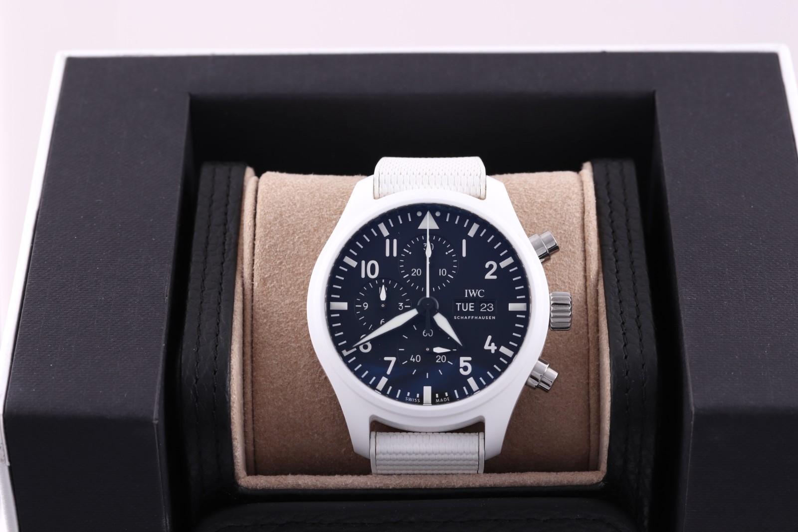 IWC Pilot’s Watch Chronograph Top Gun Lake Tahoe White Ceramic 44.5mm IW389105