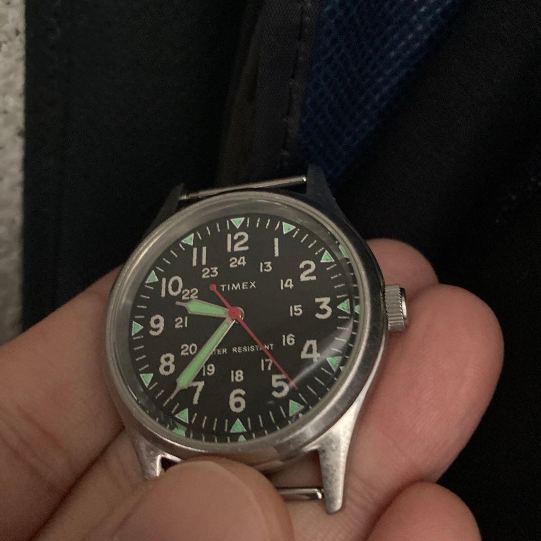 Timex J.Crew Collaboration Rare Classic Watch Black Nylon Strap