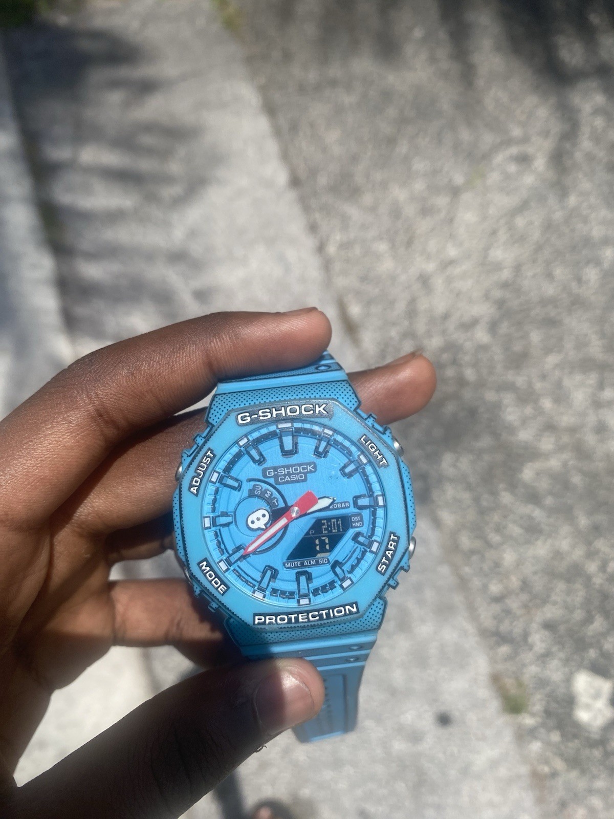 Casio G-Shock Digital 2100 Series Japanese Manga Blue