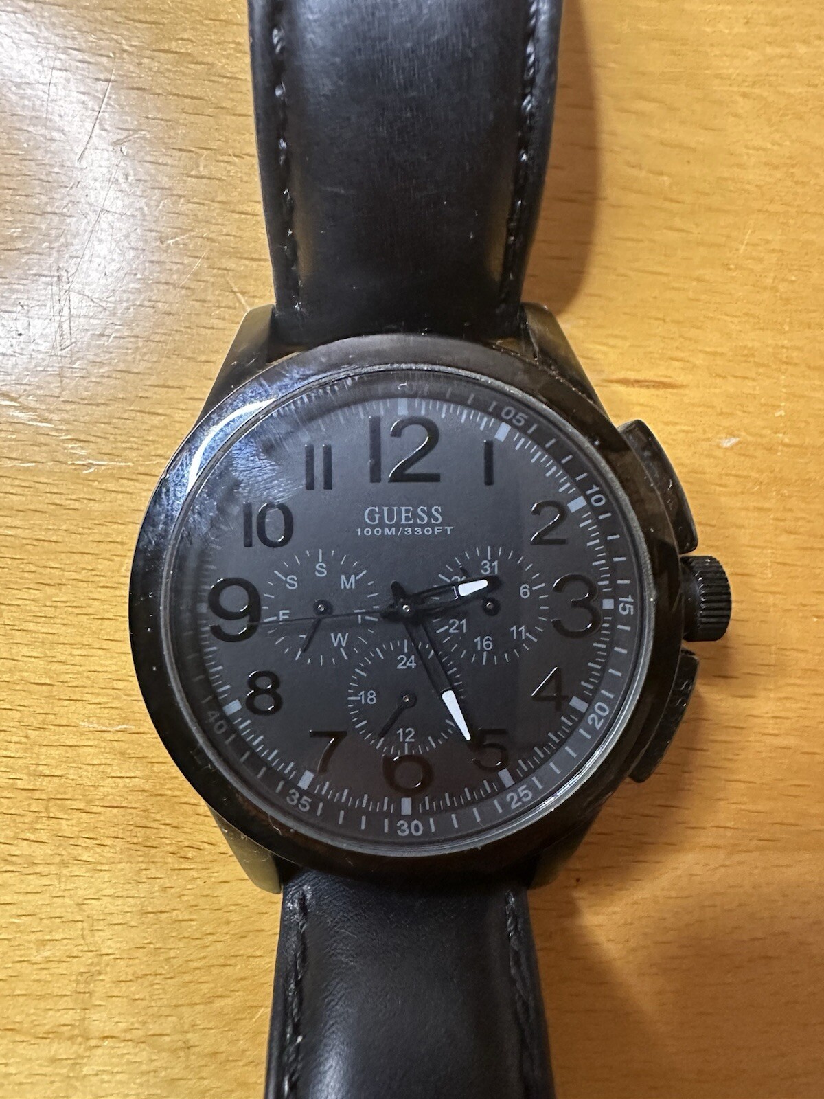 Guess Men’s U10628G1 Black Modern Details Casual Sport Watch