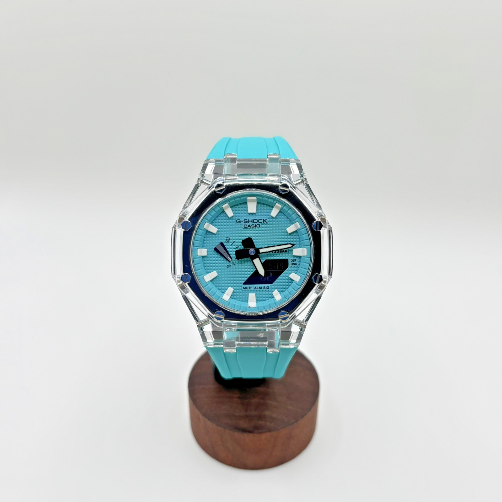 Customized Casio G-SHOCK “CasiOak Tiffany” Blue Pool DIAL GA-2100-1A FREE SHIP