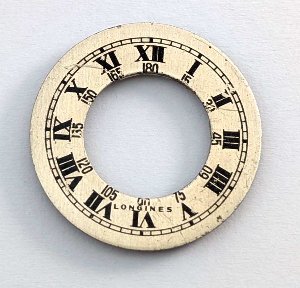 LONGINES 26mm Art Deco Chapter Ring Watch Dial 14mm Center PARTS REPAIR