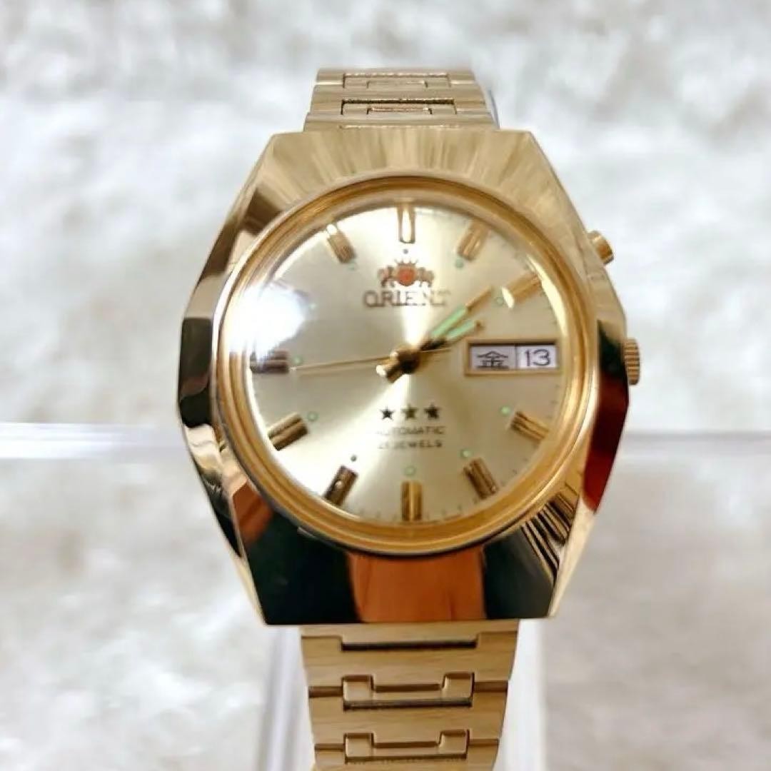 ORIENT 3 Star Automatic Wristwatch Gold 21 Jewels