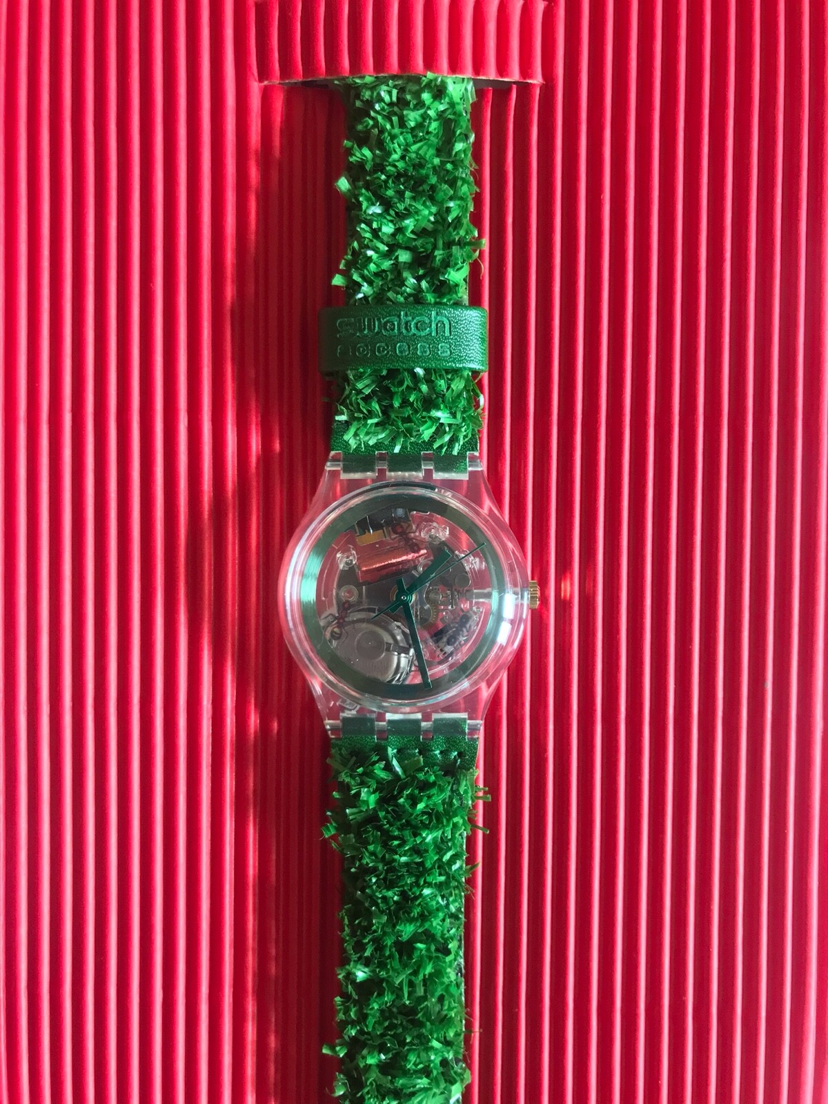 OROLOGIO CLUB SWATCH LIMITED EDITION GARDEN TURF SKZ103 SWISS DESIGN 1997 NUOVO