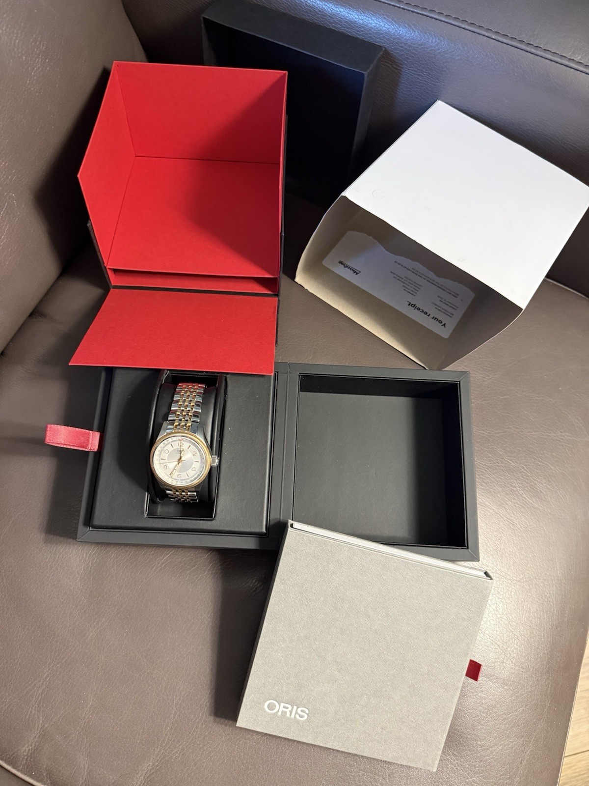 Oris Big Crown Pointer Date 40mm Auto Silver Dial Two-Tone B&P model 7679 4331