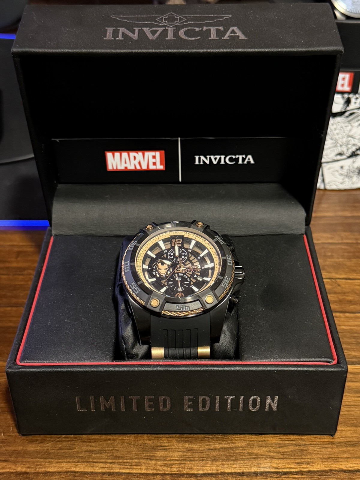 Invicta 26798 Men’s Black Watch, new with tag Iron Man edition 