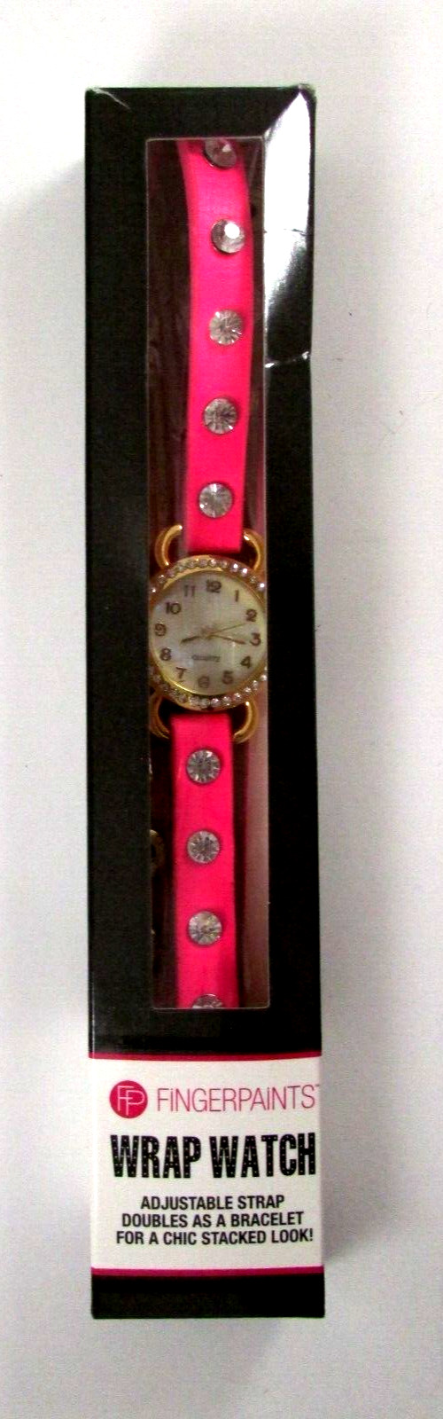 Women’s Watch Adjustable Strap Wrap Around Pink By Fingerpaints NEEDS BATTERY